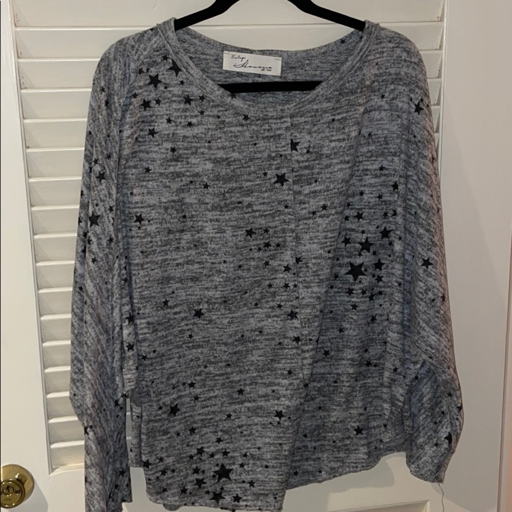 cute star long sleeve pullover
